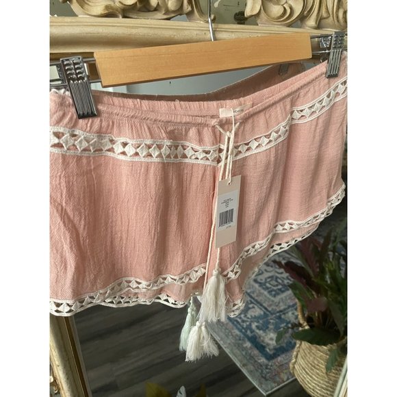 Eberjey Pipa Cotton Embroidered Tassel Shorts Sz S/M - Picture 3 of 8